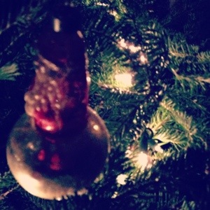 My great grandmother's mercury glass Santa ornament from circa 1899.  (Dark and Stormy Image by Liz Cameron)